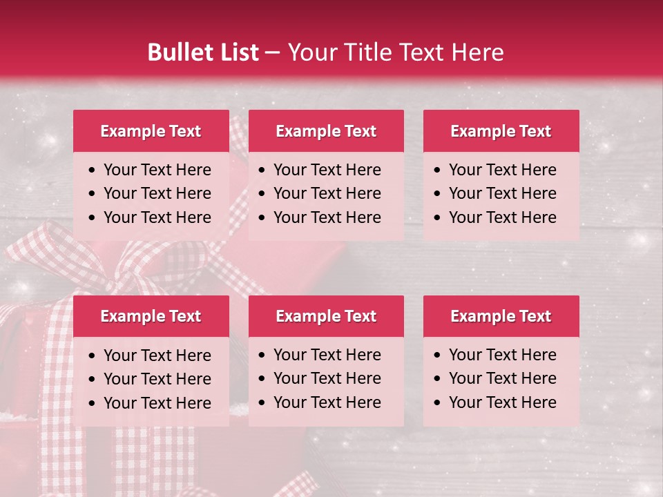 A Red Present Box Sitting On Top Of A Pile Of Snow PowerPoint Template