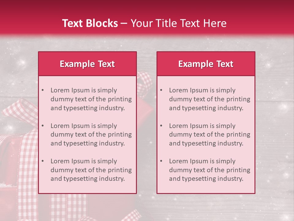 A Red Present Box Sitting On Top Of A Pile Of Snow PowerPoint Template