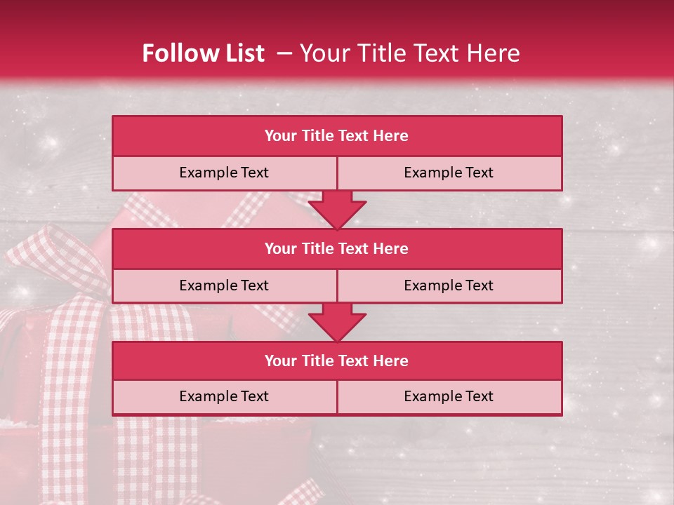 A Red Present Box Sitting On Top Of A Pile Of Snow PowerPoint Template