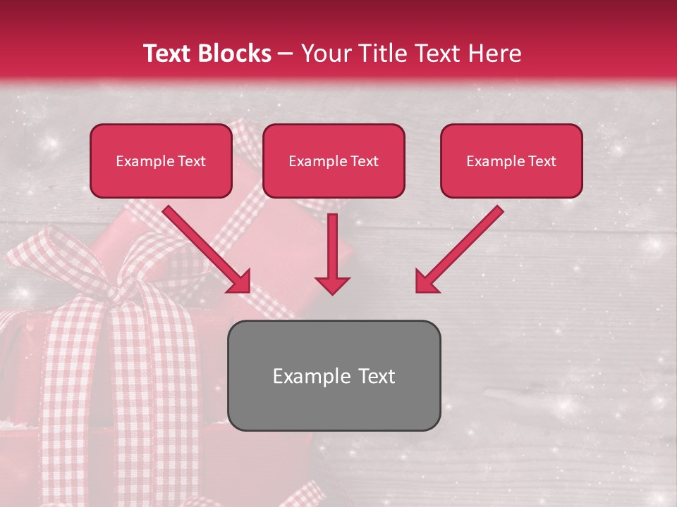A Red Present Box Sitting On Top Of A Pile Of Snow PowerPoint Template