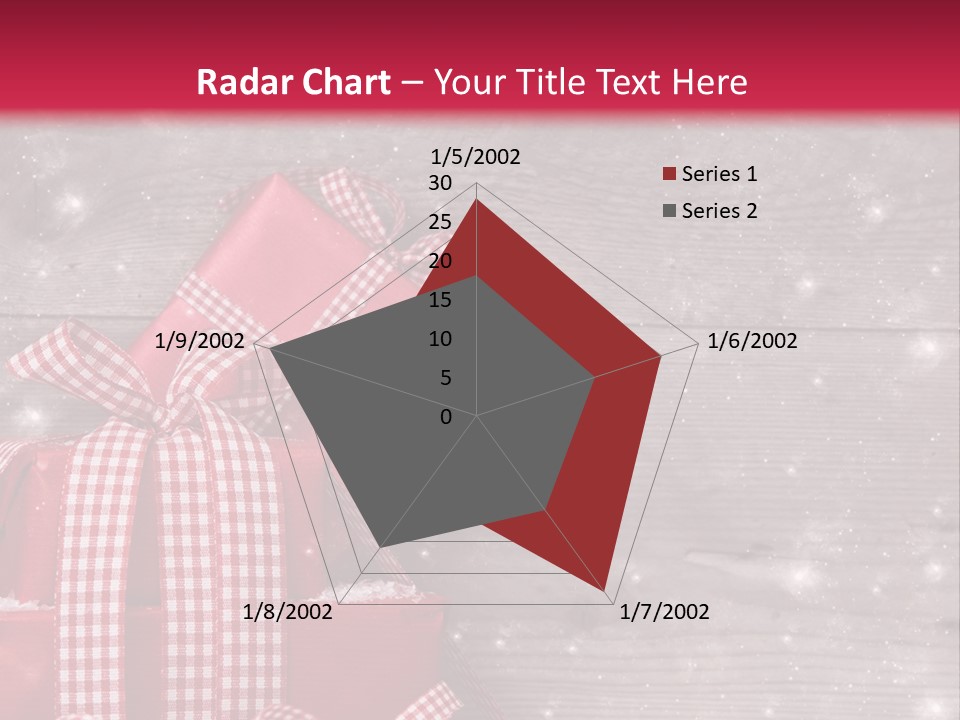 A Red Present Box Sitting On Top Of A Pile Of Snow PowerPoint Template