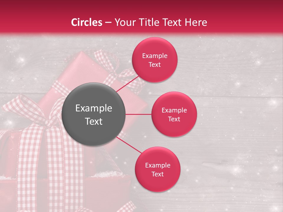 A Red Present Box Sitting On Top Of A Pile Of Snow PowerPoint Template