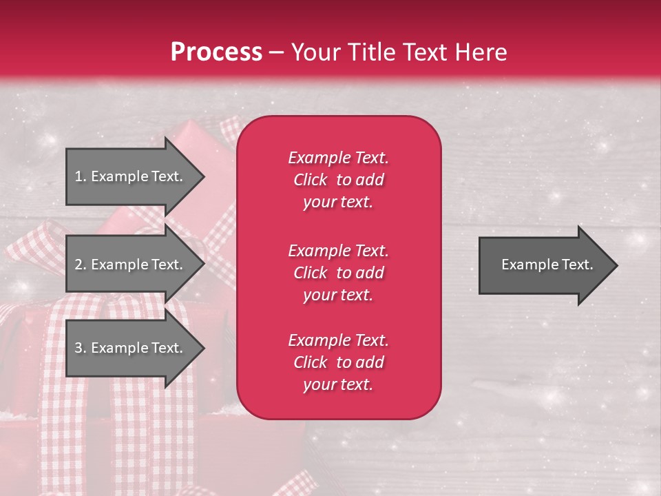 A Red Present Box Sitting On Top Of A Pile Of Snow PowerPoint Template