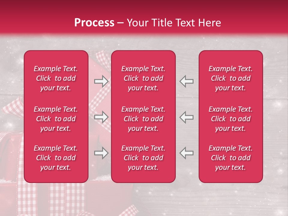 A Red Present Box Sitting On Top Of A Pile Of Snow PowerPoint Template