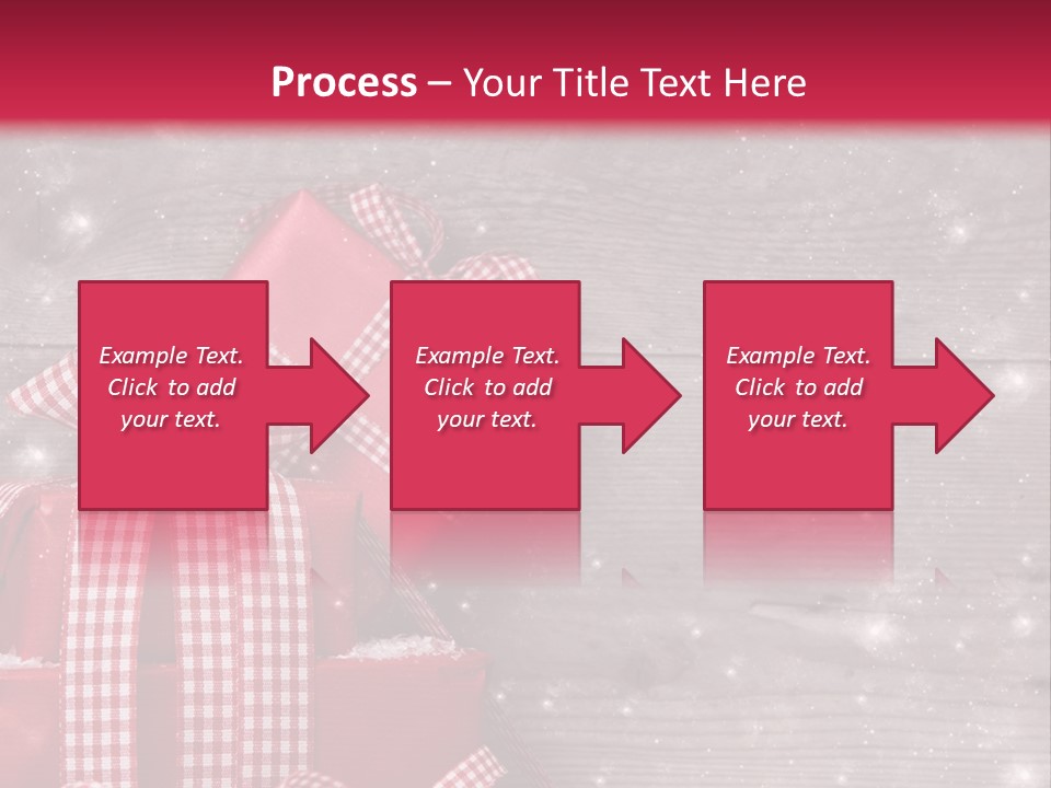 A Red Present Box Sitting On Top Of A Pile Of Snow PowerPoint Template