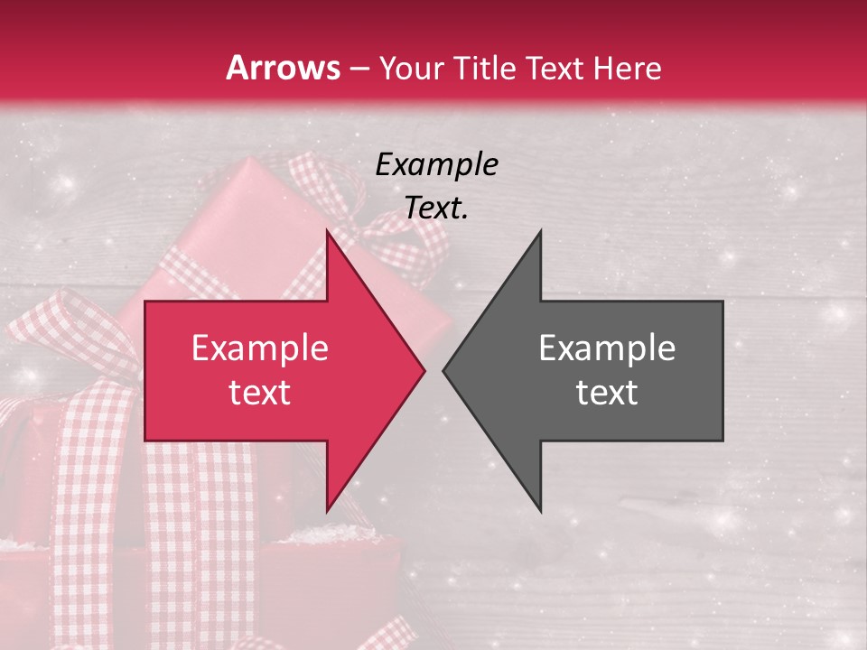 A Red Present Box Sitting On Top Of A Pile Of Snow PowerPoint Template