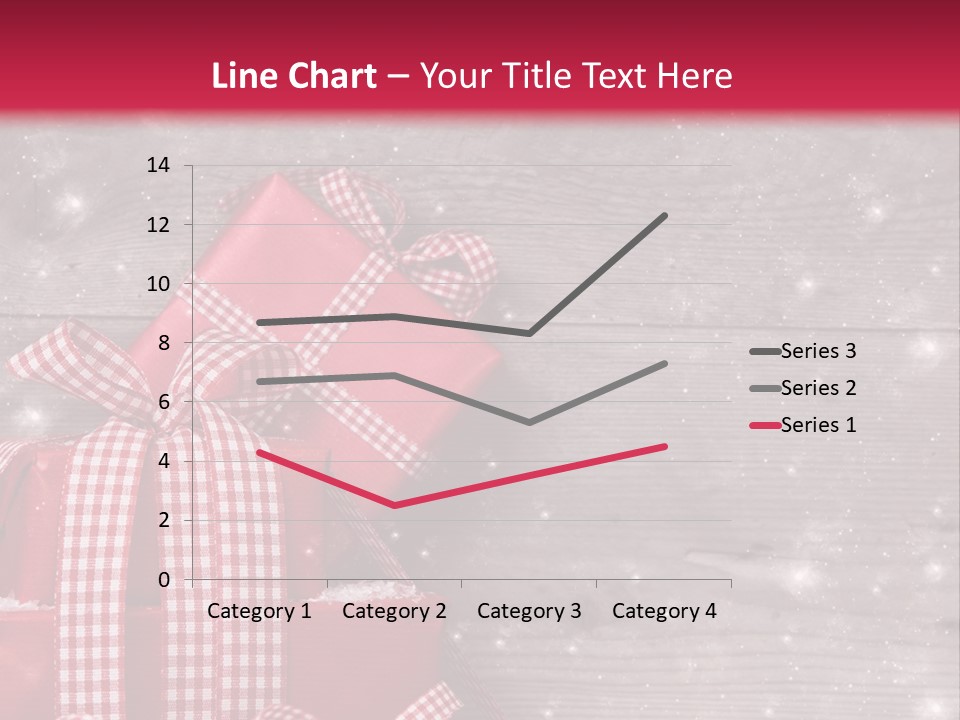 A Red Present Box Sitting On Top Of A Pile Of Snow PowerPoint Template