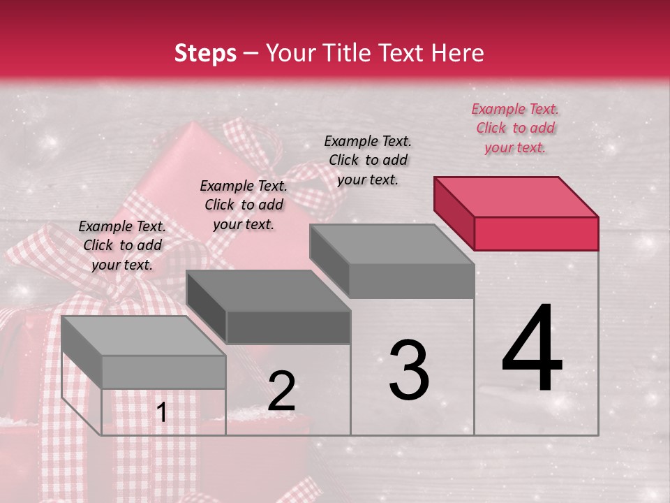 A Red Present Box Sitting On Top Of A Pile Of Snow PowerPoint Template