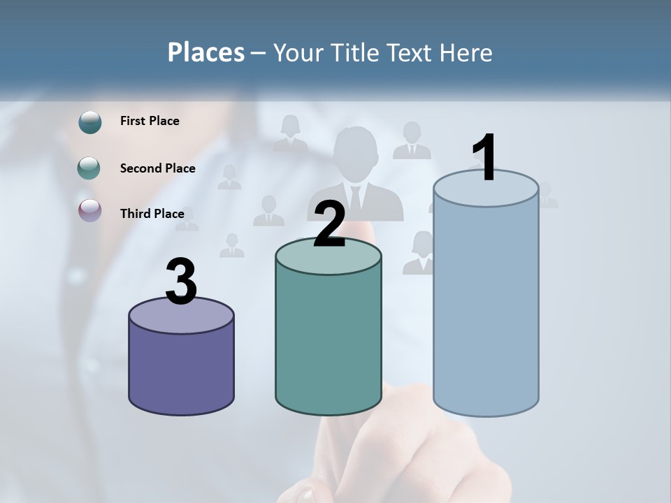 A Woman Pressing A Button On A Touch Screen PowerPoint Template