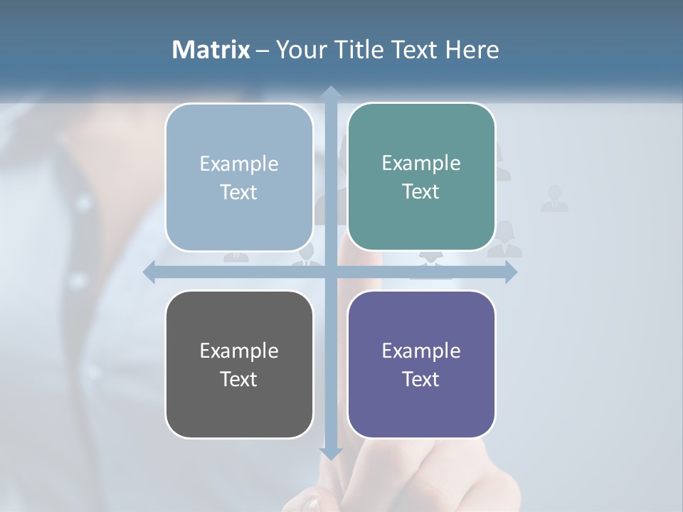 A Woman Pressing A Button On A Touch Screen PowerPoint Template