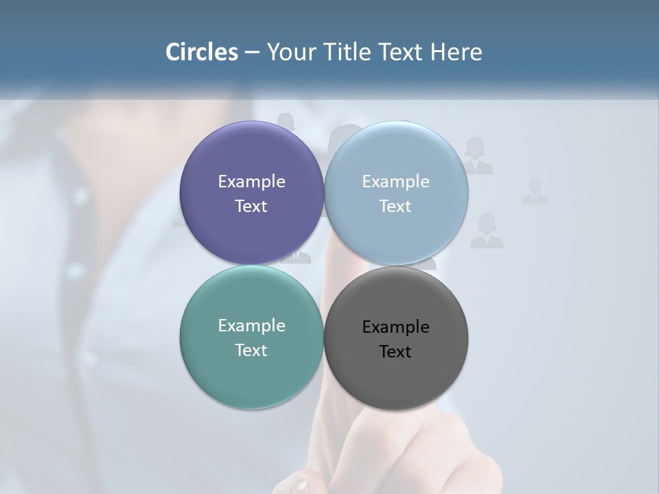 A Woman Pressing A Button On A Touch Screen PowerPoint Template