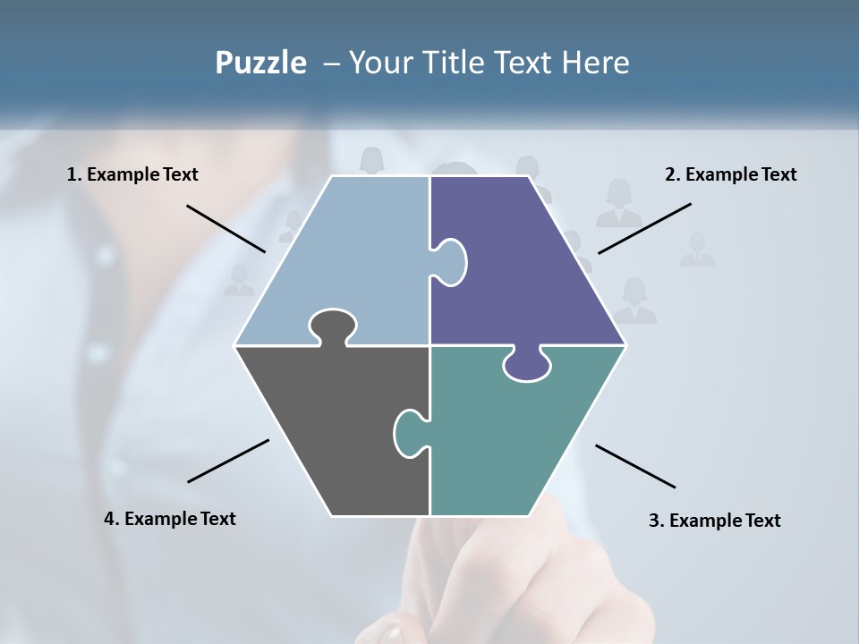 A Woman Pressing A Button On A Touch Screen PowerPoint Template