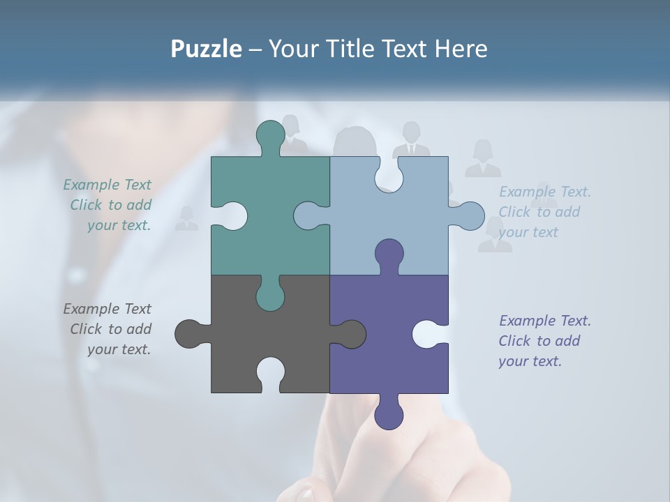 A Woman Pressing A Button On A Touch Screen PowerPoint Template