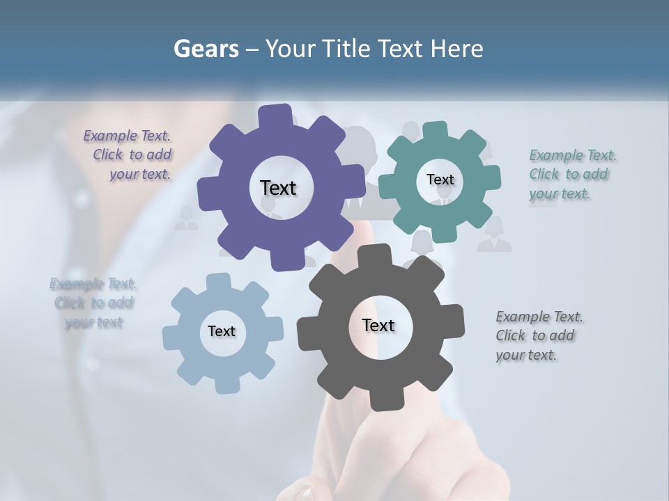 A Woman Pressing A Button On A Touch Screen PowerPoint Template