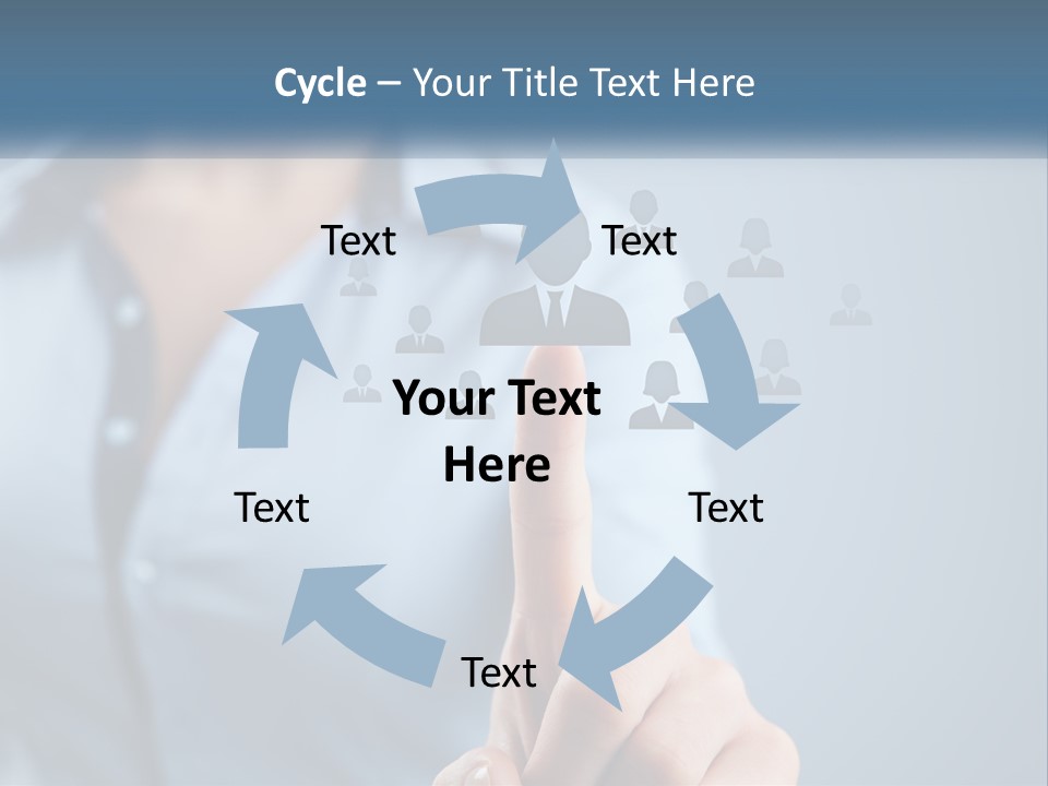 A Woman Pressing A Button On A Touch Screen PowerPoint Template