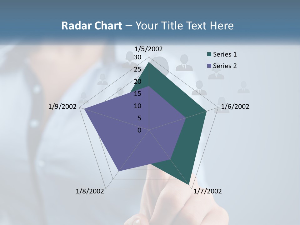 A Woman Pressing A Button On A Touch Screen PowerPoint Template