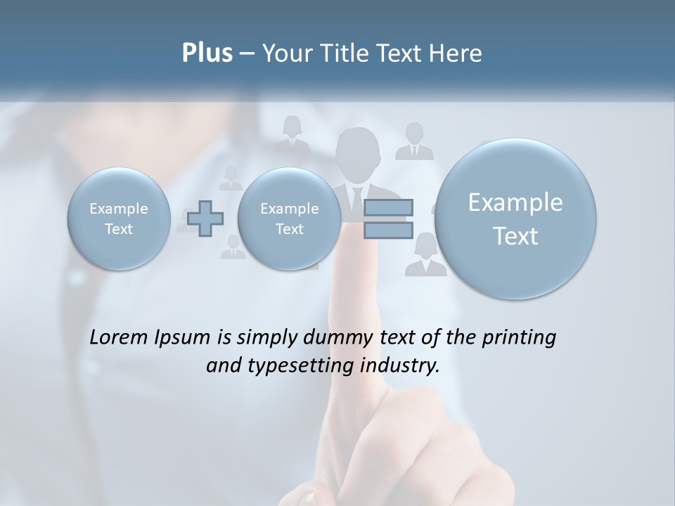 A Woman Pressing A Button On A Touch Screen PowerPoint Template