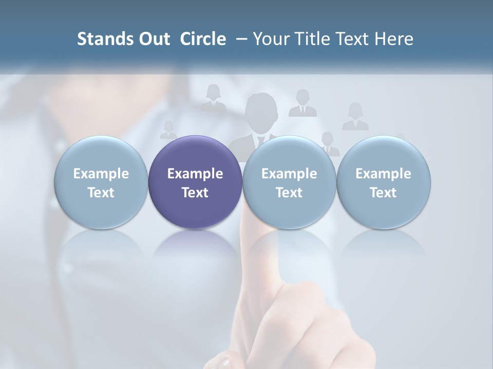 A Woman Pressing A Button On A Touch Screen PowerPoint Template