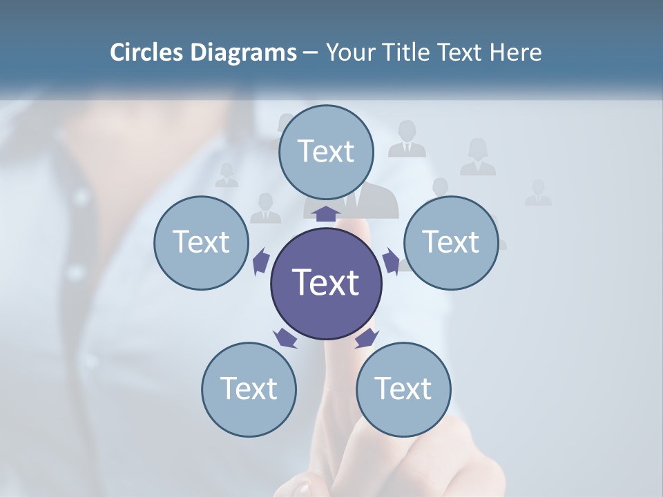 A Woman Pressing A Button On A Touch Screen PowerPoint Template