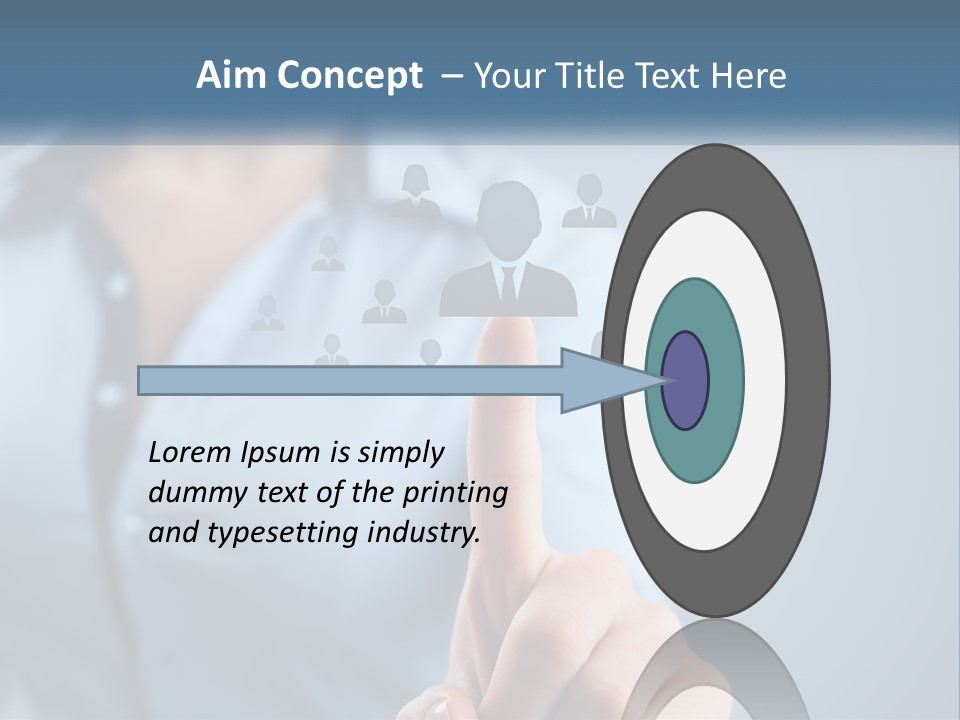 A Woman Pressing A Button On A Touch Screen PowerPoint Template