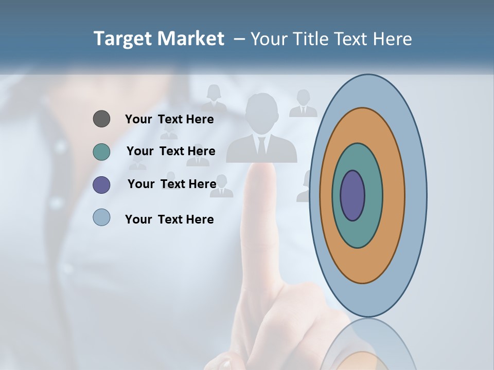 A Woman Pressing A Button On A Touch Screen PowerPoint Template