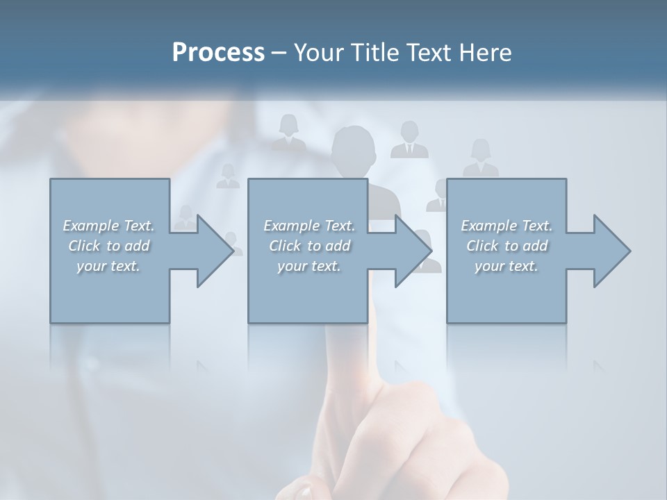 A Woman Pressing A Button On A Touch Screen PowerPoint Template
