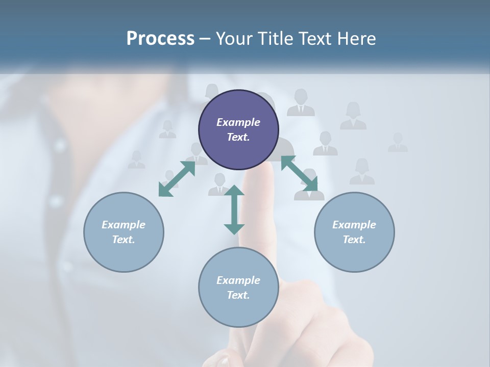 A Woman Pressing A Button On A Touch Screen PowerPoint Template