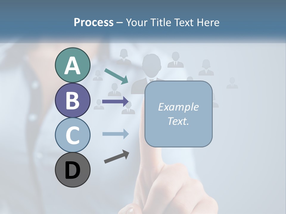 A Woman Pressing A Button On A Touch Screen PowerPoint Template