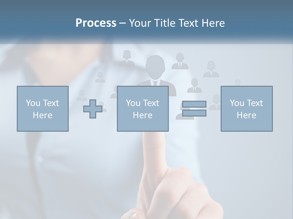 A Woman Pressing A Button On A Touch Screen PowerPoint Template