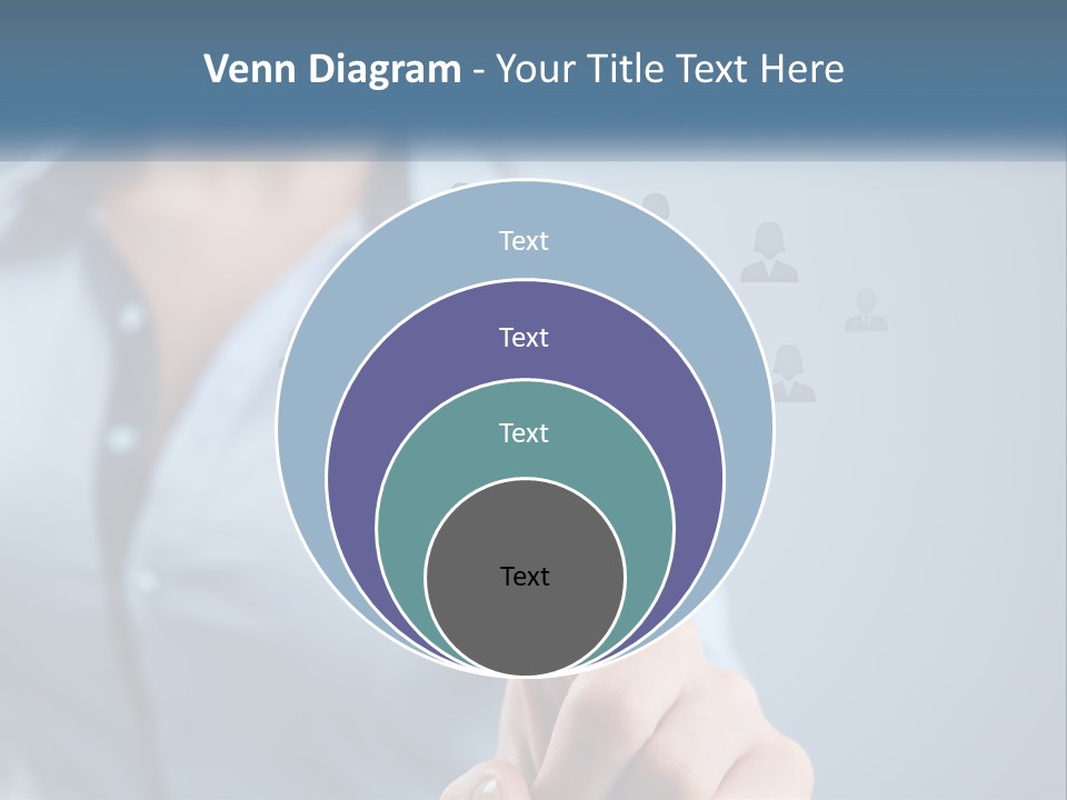 A Woman Pressing A Button On A Touch Screen PowerPoint Template
