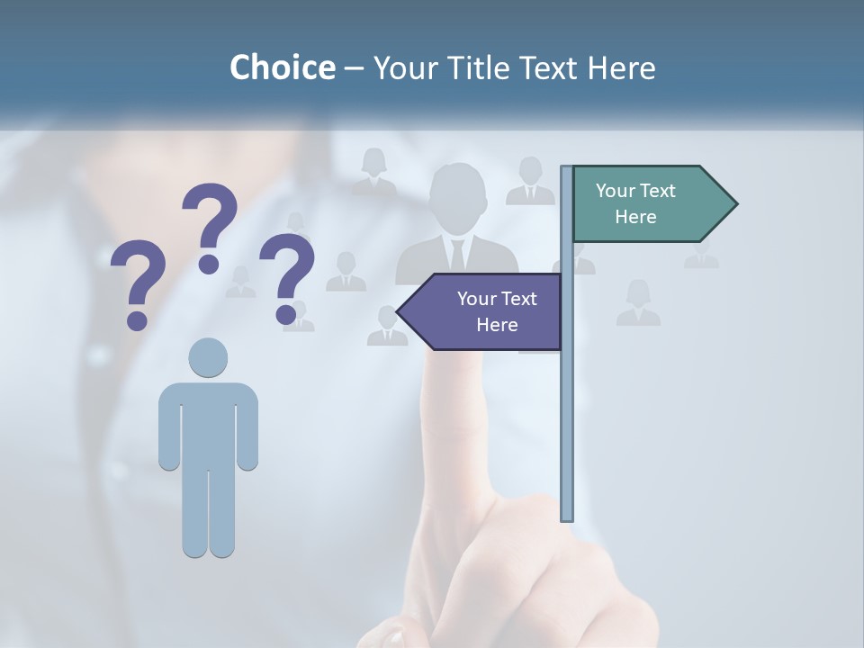 A Woman Pressing A Button On A Touch Screen PowerPoint Template