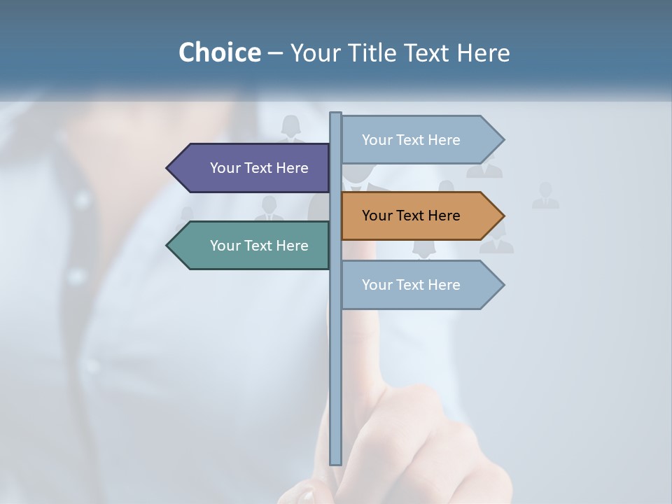 A Woman Pressing A Button On A Touch Screen PowerPoint Template