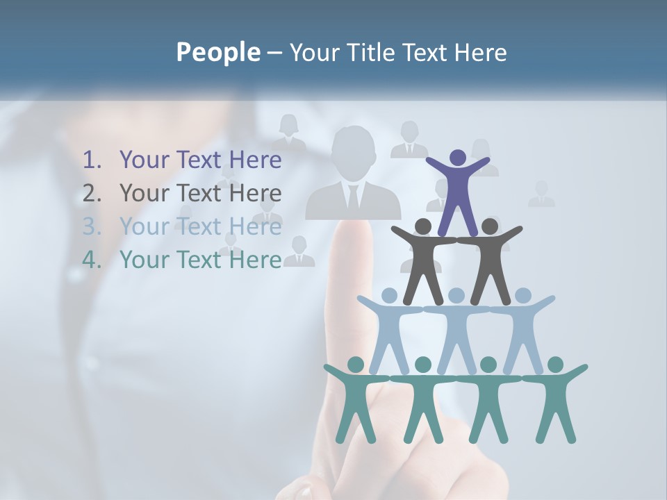 A Woman Pressing A Button On A Touch Screen PowerPoint Template