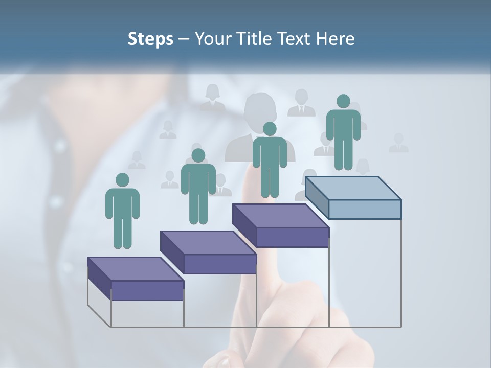 A Woman Pressing A Button On A Touch Screen PowerPoint Template