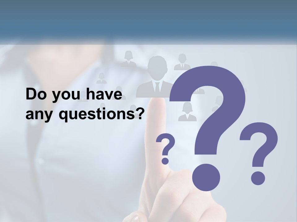 A Woman Pressing A Button On A Touch Screen PowerPoint Template