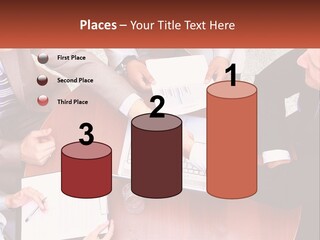 A Group Of Business People Shaking Hands Over A Laptop PowerPoint Template