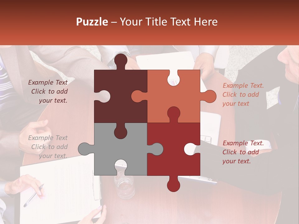 A Group Of Business People Shaking Hands Over A Laptop PowerPoint Template