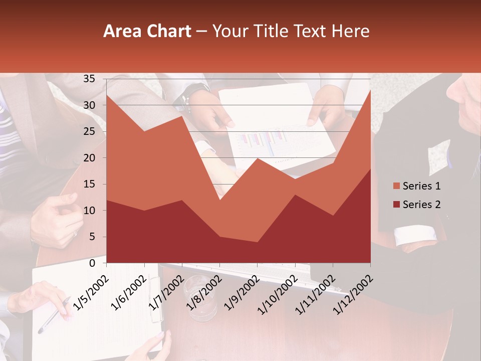 A Group Of Business People Shaking Hands Over A Laptop PowerPoint Template