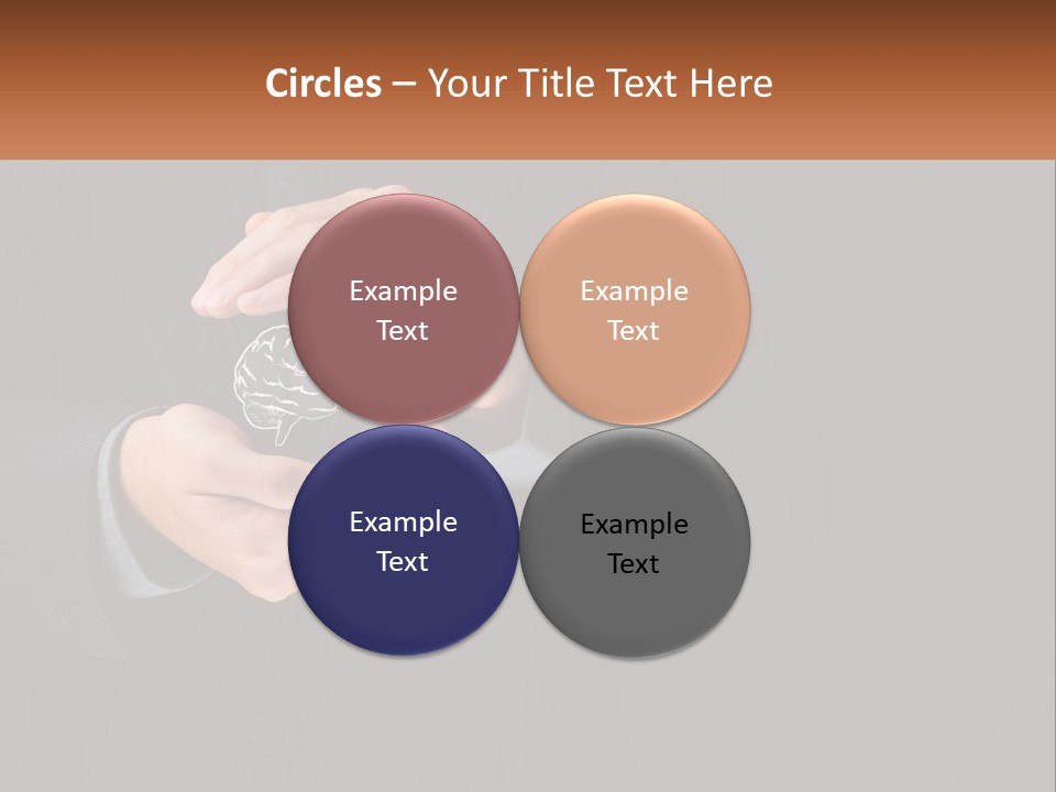 A Man In A Suit Holding A Brain Model PowerPoint Template