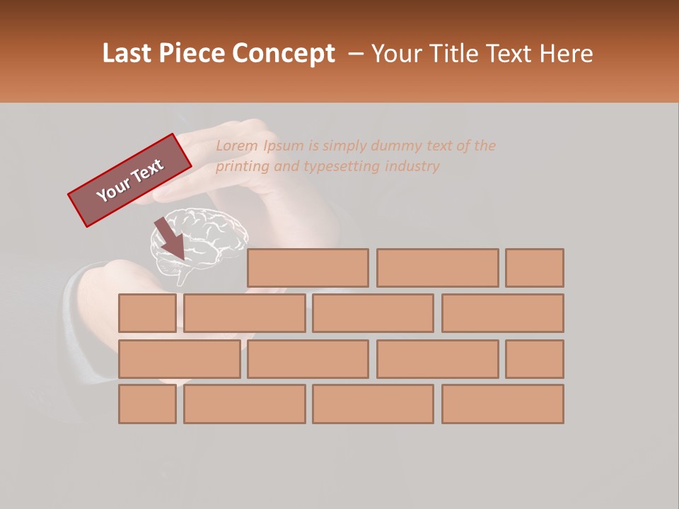 A Man In A Suit Holding A Brain Model PowerPoint Template