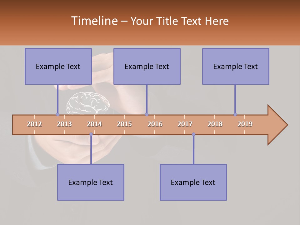 A Man In A Suit Holding A Brain Model PowerPoint Template
