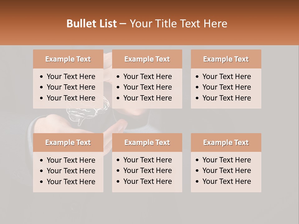 A Man In A Suit Holding A Brain Model PowerPoint Template