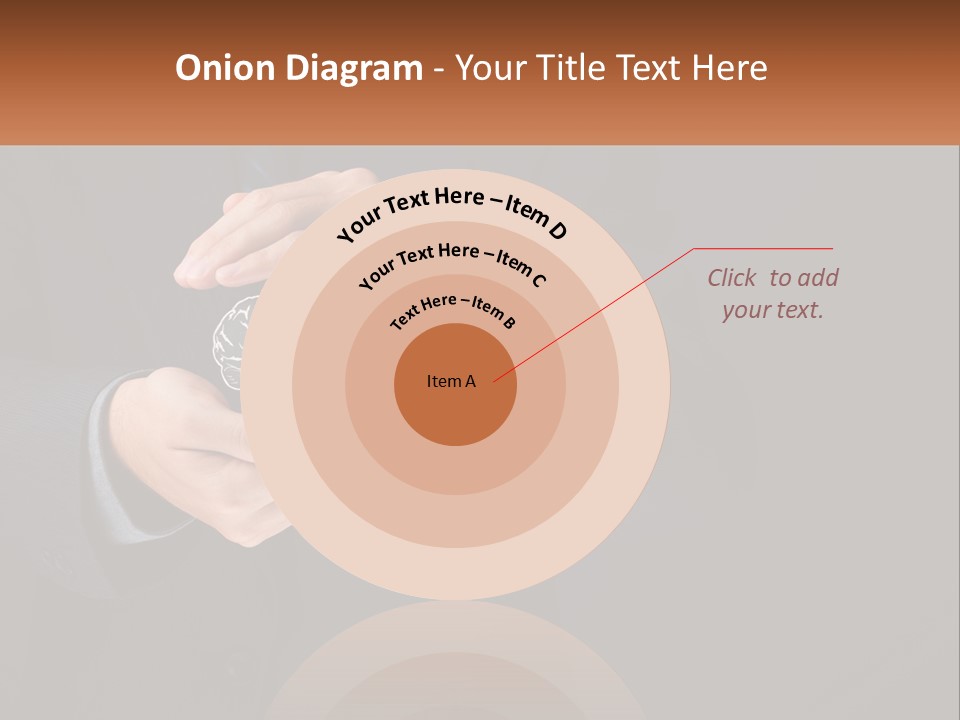A Man In A Suit Holding A Brain Model PowerPoint Template