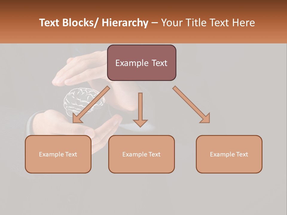 A Man In A Suit Holding A Brain Model PowerPoint Template