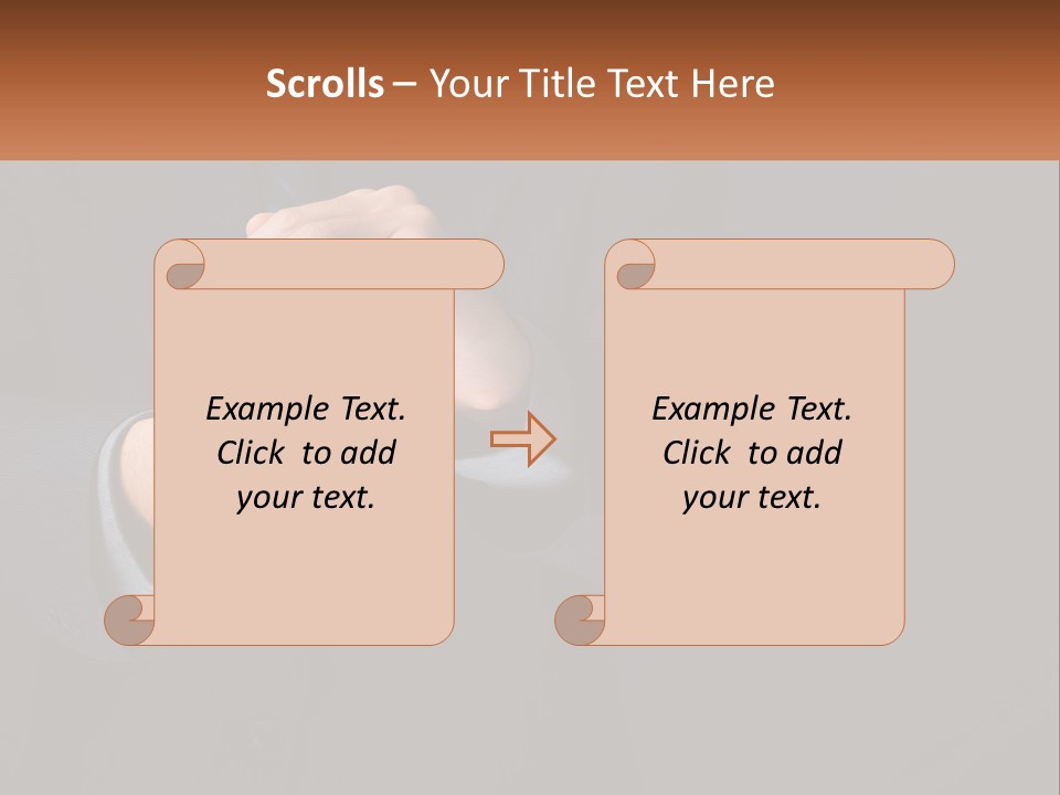 A Man In A Suit Holding A Brain Model PowerPoint Template