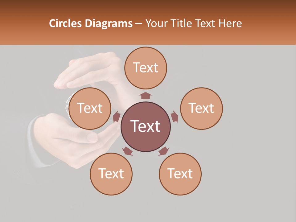 A Man In A Suit Holding A Brain Model PowerPoint Template