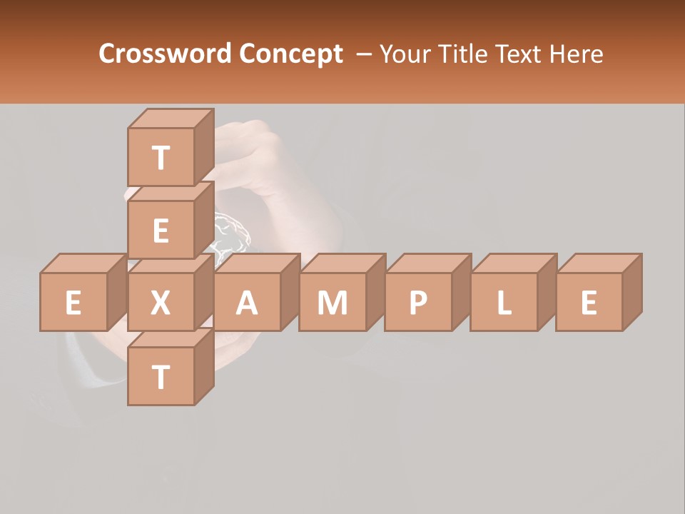 A Man In A Suit Holding A Brain Model PowerPoint Template