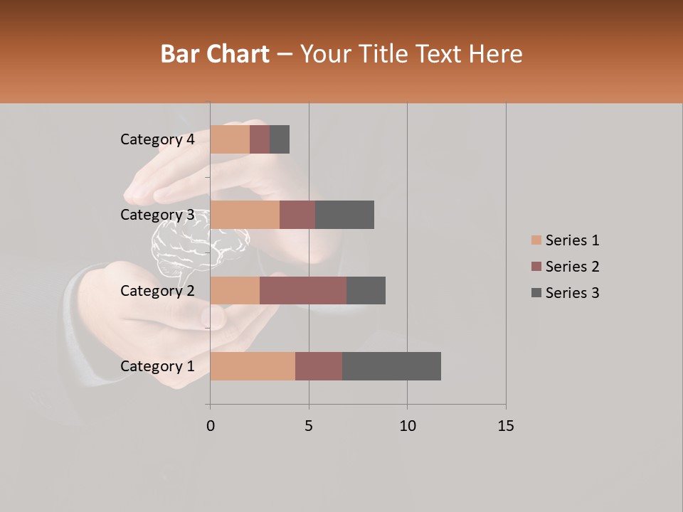 A Man In A Suit Holding A Brain Model PowerPoint Template