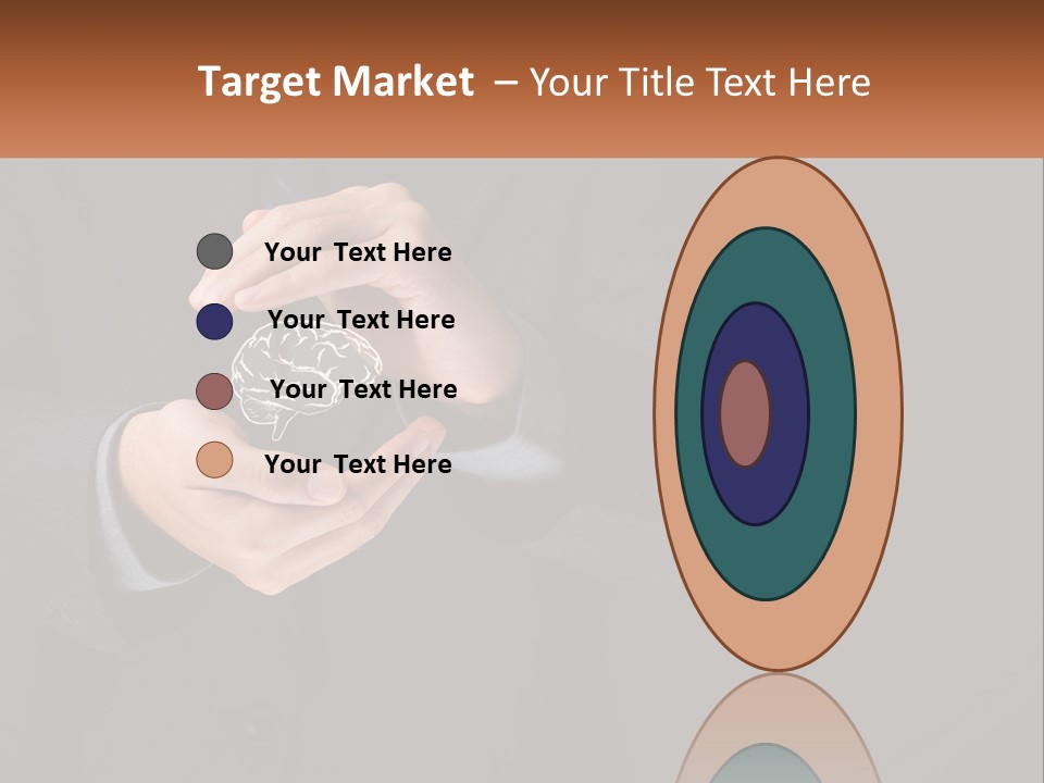 A Man In A Suit Holding A Brain Model PowerPoint Template