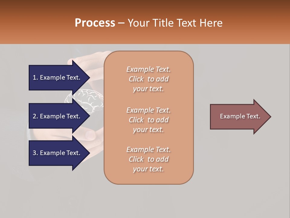 A Man In A Suit Holding A Brain Model PowerPoint Template